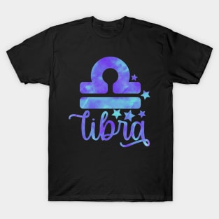 Watercolor Libra Zodiac Astrology Air Sign T-Shirt